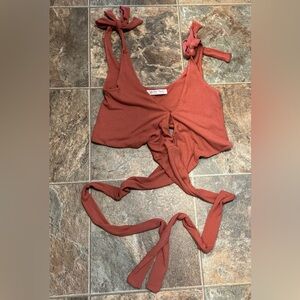 Free People wrap crop top size S